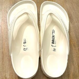 Birkenstock rubber white sandals